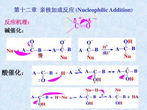 第十二章  亲和加成反应