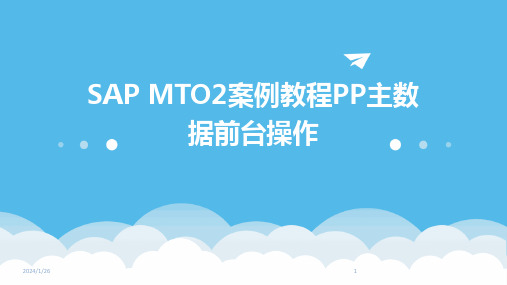 SAP MTO2案例教程PP主数据前台操作(2024)