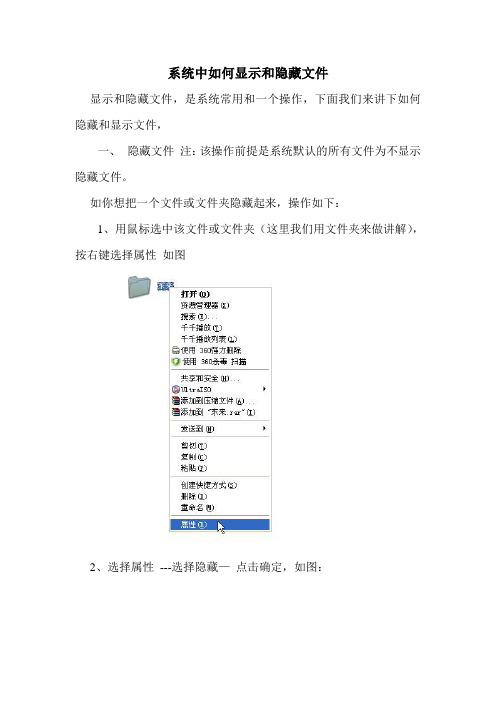 系统中如何显示和隐藏文件