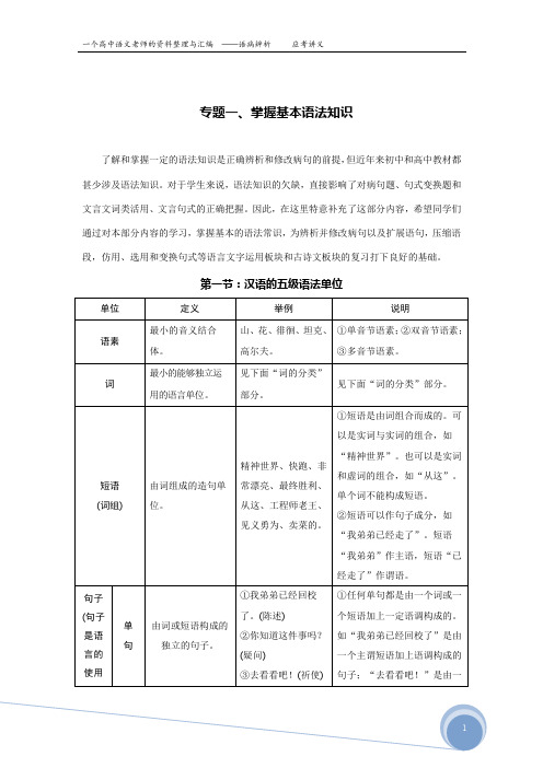 2017届高三语文语病辨析应考讲义(PDF版)