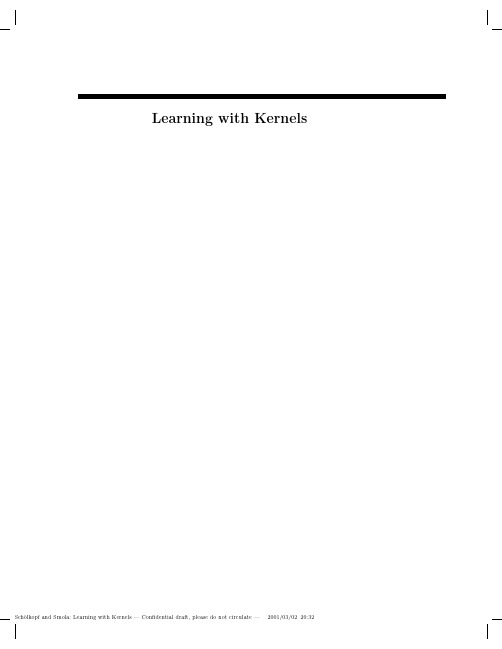 Learning with kernel