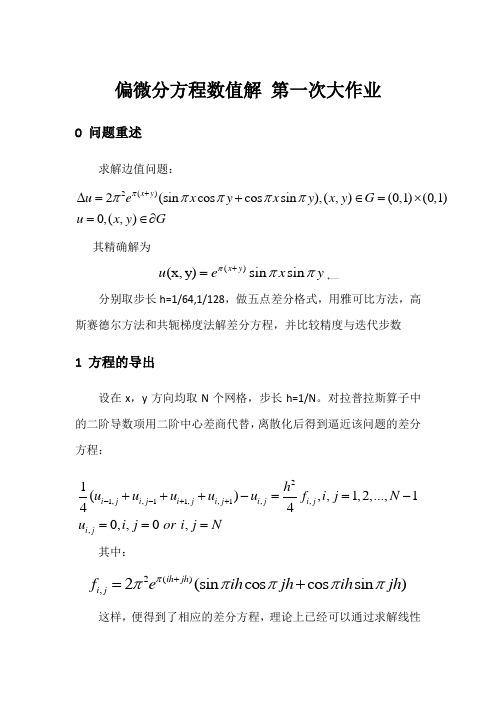 偏微分方程数值解大作业 有限差分方法