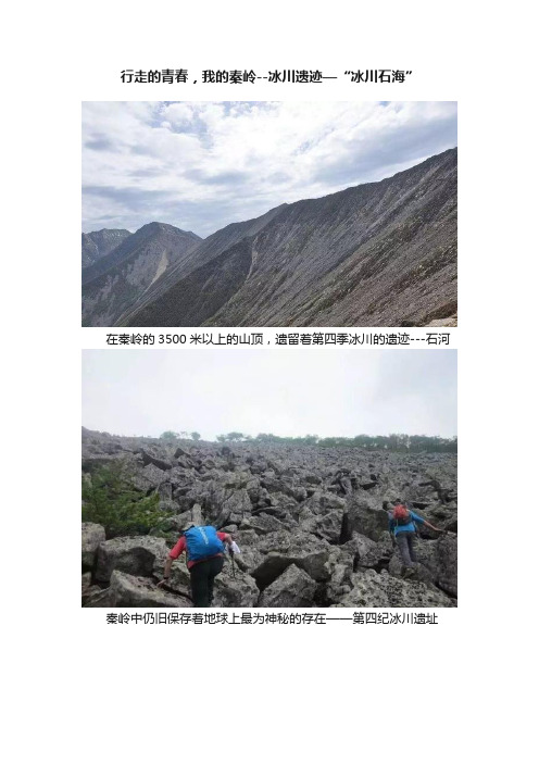 行走的青春，我的秦岭--冰川遗迹—“冰川石海”