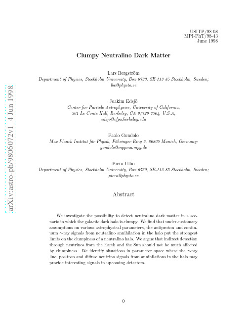 Clumpy Neutralino Dark Matter