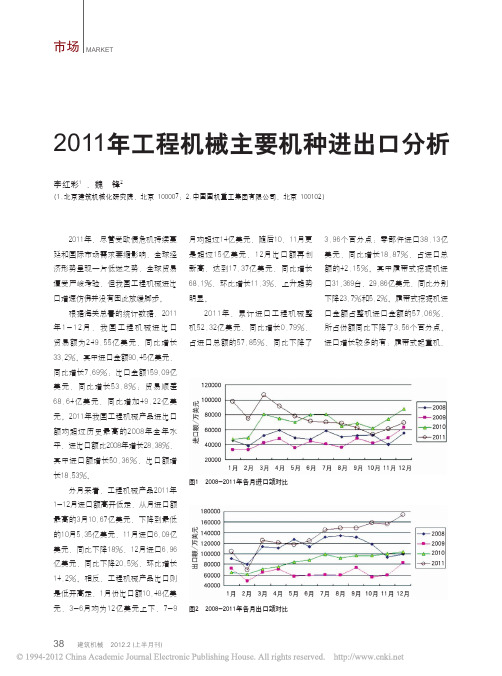 2011年工程机械主要机种进出口分析