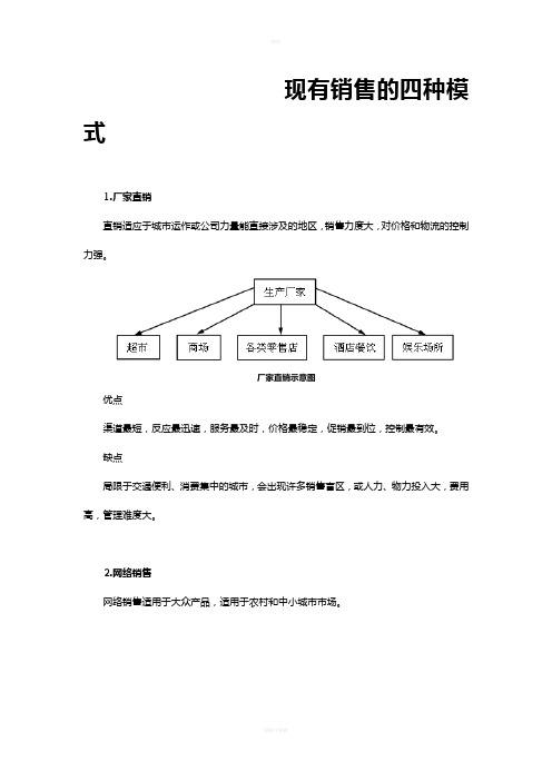 现有销售的四种模式