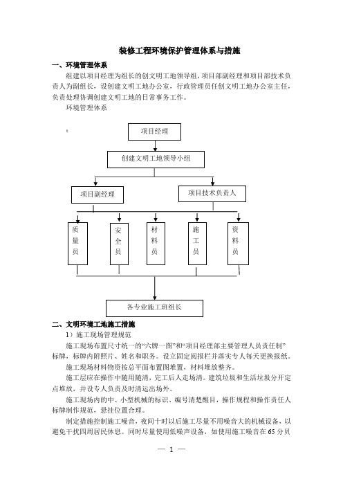 装修工程环境保护管理体系与措施