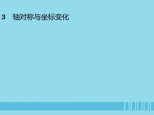 八年级数学上册 第三章 位置与坐标 3.3 轴对称与坐标