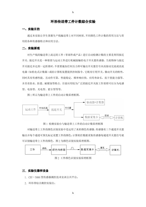 环形传送带工件计数实验指导书