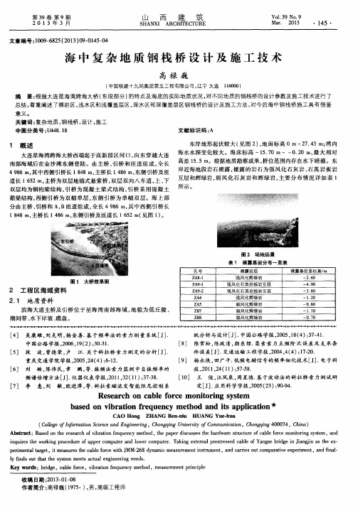 海中复杂地质钢栈桥设计及施工技术