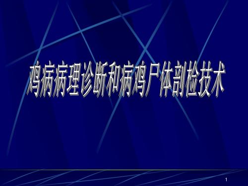 2.家禽尸体剖解技术