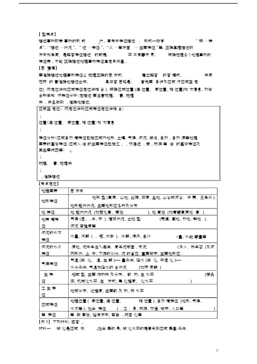 高考地理考前冲刺大题精做专题01特征描述类综合题(教师版).doc