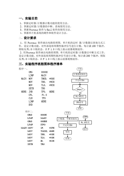 定时器计数器应用实验二