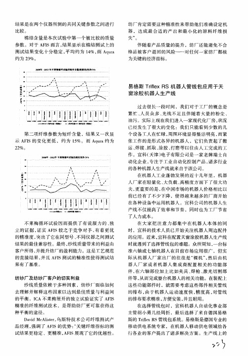 易格斯Triflex RS机器人管线包应用于天窗涂胶机器人生产线