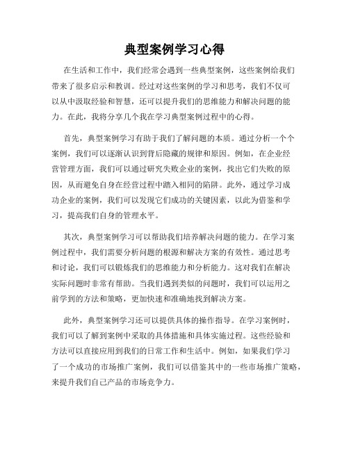 典型案例学习心得