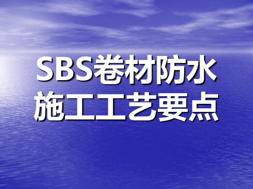 SBS防水演示课件