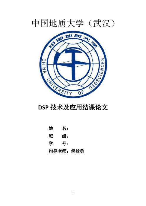 中国地质大学DSP技术及应用结课论文