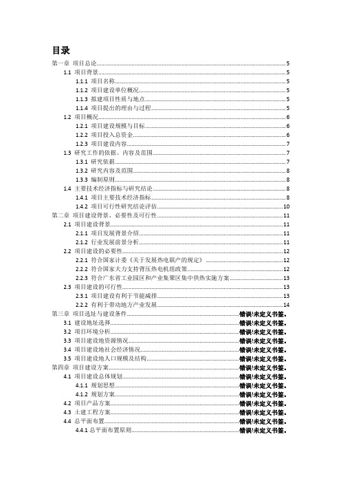 锅炉改造项目可行性研究报告