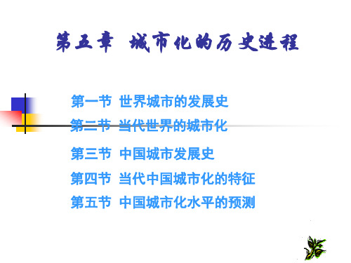 第五章  城市化的历史进程