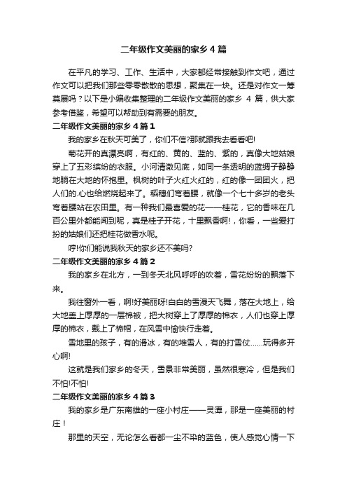 二年级作文美丽的家乡4篇