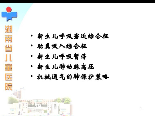 呼吸危重病管理演示PPT