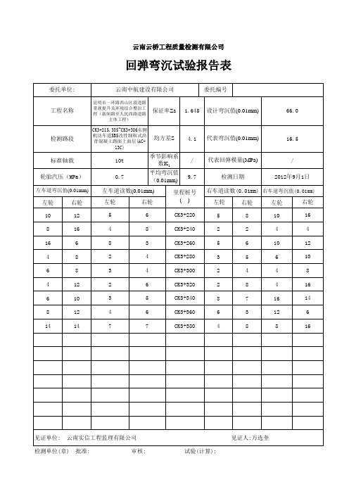 AC-13C回弹弯沉试验报告