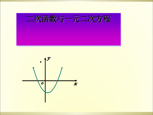 初中数学九年级上 册 21.3 二次函数与一元二次方程 课件