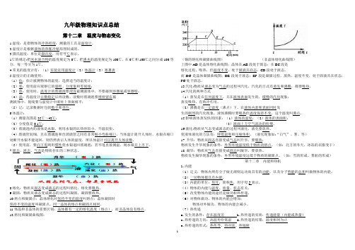 知识点总结（12-17章）-2020-2021学年沪科版物理九年级全一册