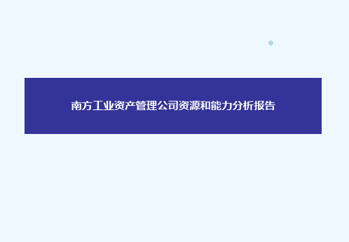 资产管理公司资源和能力分析报告