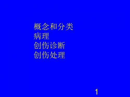 (大四外科学课件)创伤-精品文档资料