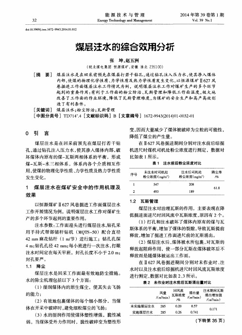 煤层注水的综合效用分析