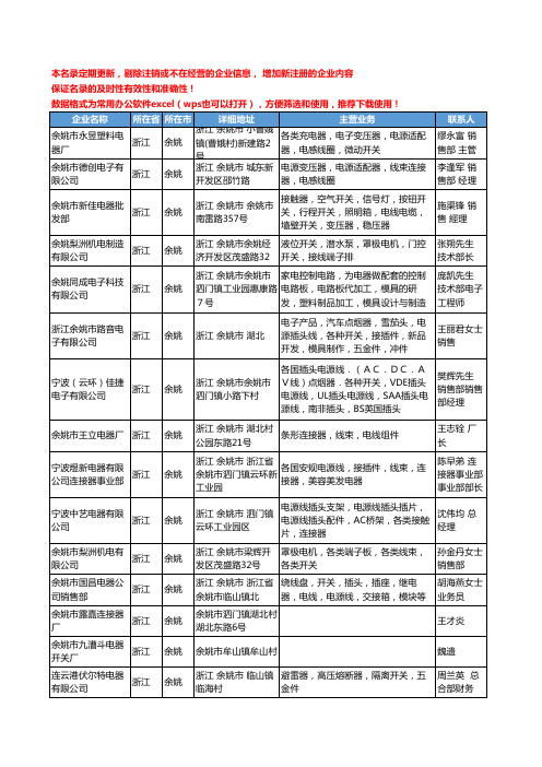 2020新版浙江省余姚电子元器件-电子组件工商企业公司名录名单黄页联系方式大全204家