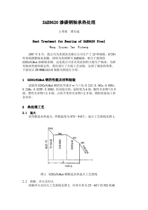 SAE8620渗碳钢轴承热处理