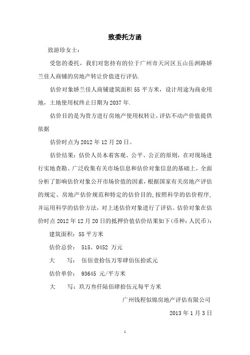 房 地 产 估 价 报 告【精选文档】