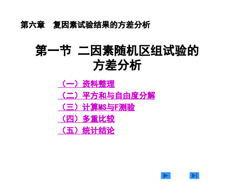 06-1二因素随机区组试验的方差分析