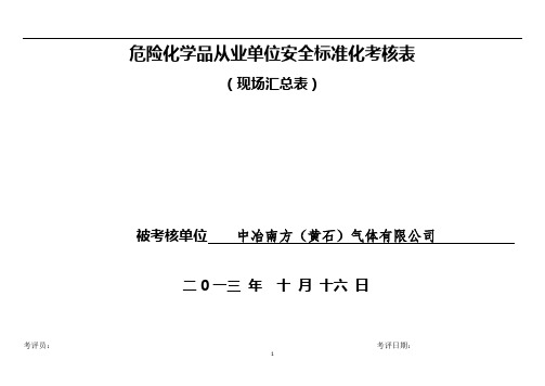 2012版安标化现场评审表(完整版)