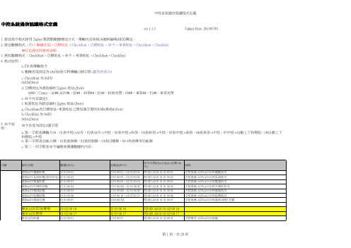 SAGV 中控系统通讯协议 v1.1.5