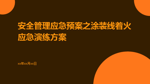 安全管理应急预案之涂装线着火应急演练方案