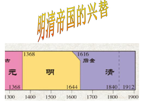 历史与社会(人教版)八年级下册：第五单元第一课第一框明清帝国的兴替PPT课件