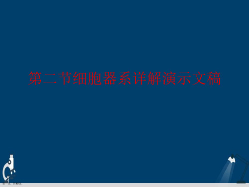 第二节细胞器系详解演示文稿