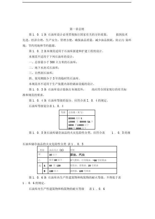 石油库设计规范