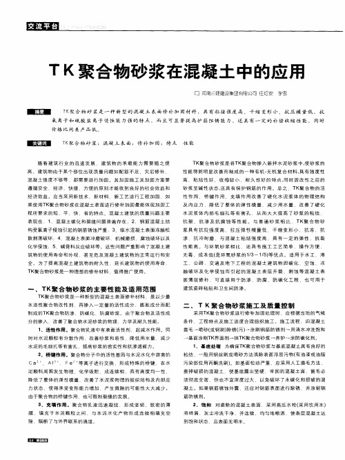 TK聚合物砂浆在混凝土中的应用