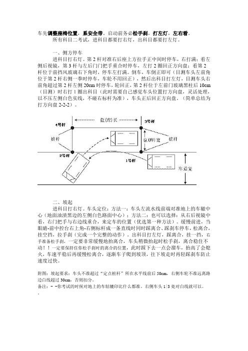 (科目二)内路技巧