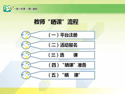 初中一师一优课_一课一名师  教师“晒课”流程