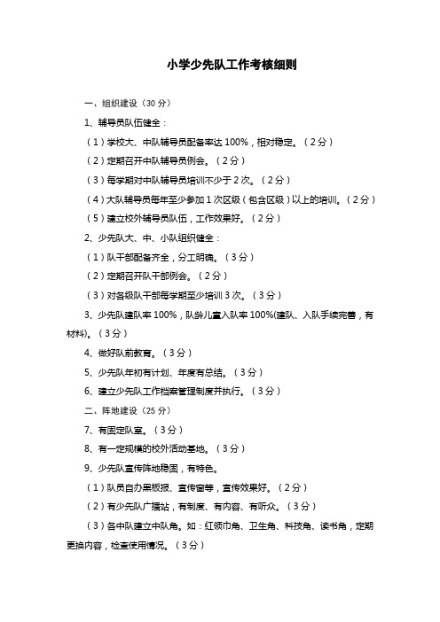 少先队考核
