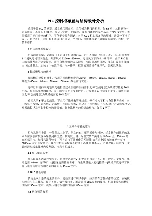 PLC控制柜布置与结构设计分析