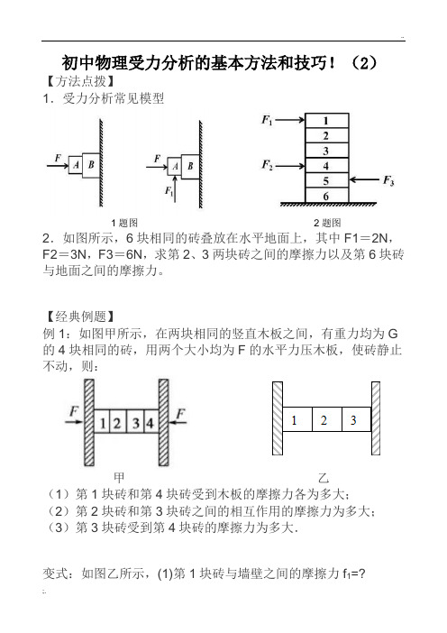 初中物理受力分析的基本方法和技巧(2)