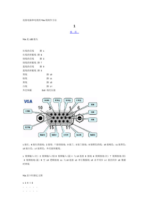 VGA线制作方法