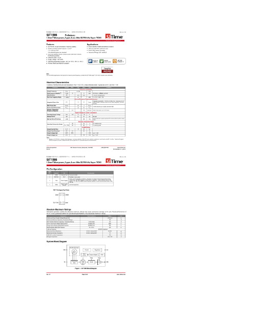 SITIME晶振SiT1566温补振荡器规格书(精)