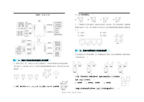 高中数学 专题1.立体几何(立体图形的三视图、表面积、体积及外接球)